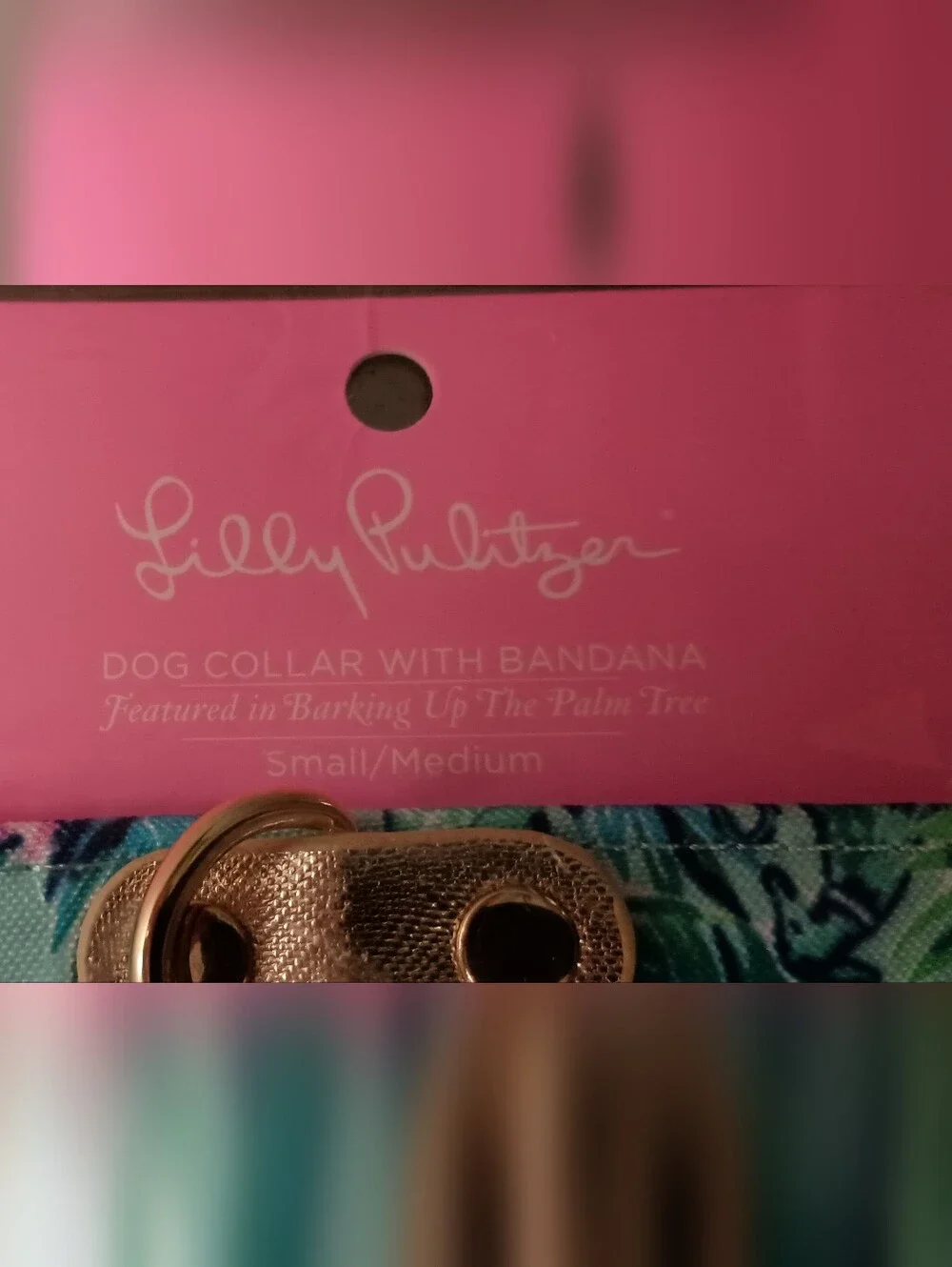 Lilly Pulitzer Floral Dog Bandana Collar - Aqua Pink